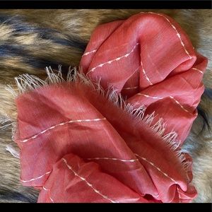 Bloomingdale’s Delicate Fringe Infinity Scarf